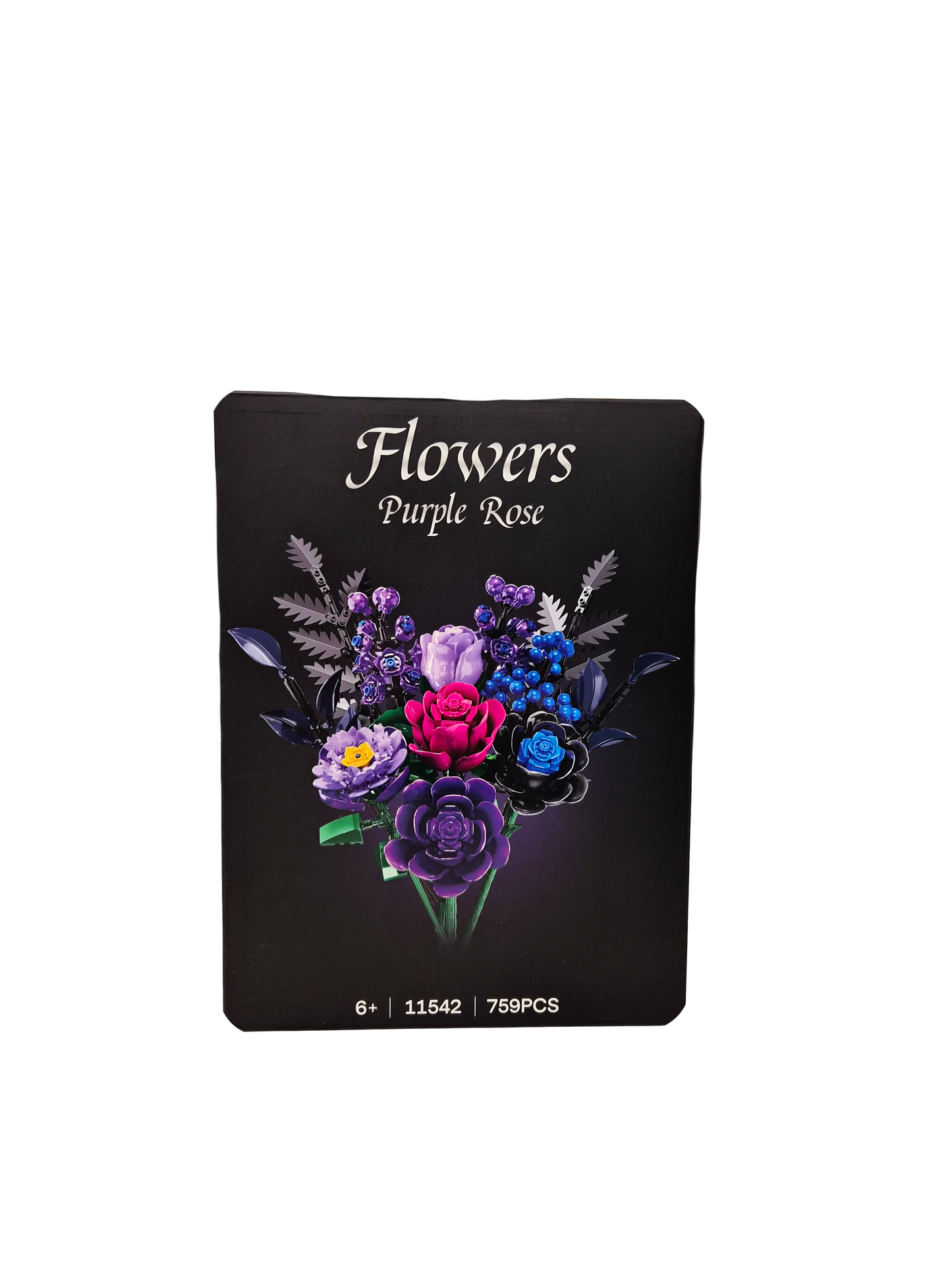 Purple Rose Bouquet 11542 | Klemmbaustein Blumenstrauß