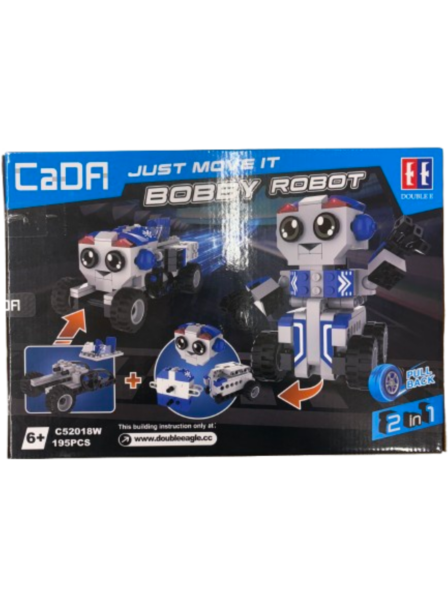 CaDA Bobby Roboter 2 in 1 Pull Back