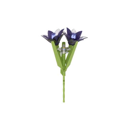 Schwarzer Lotus Klemmbaustein-Blume