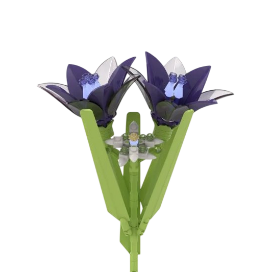 Schwarzer Lotus Klemmbaustein-Blume