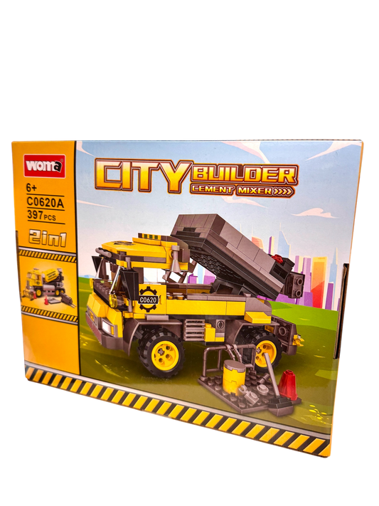 Muldenkipper & Zementmixer 2 in 1 Gelb / Grau - Reptim