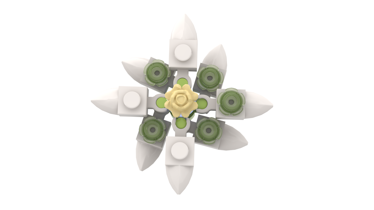 Schwarzer Lotus Klemmbaustein-Blume