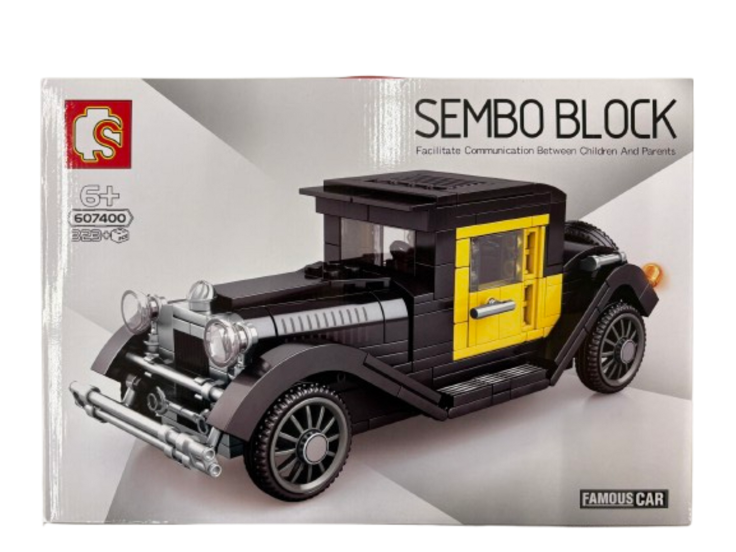 Sembo Block Oldtimer Schwarz / Gelb