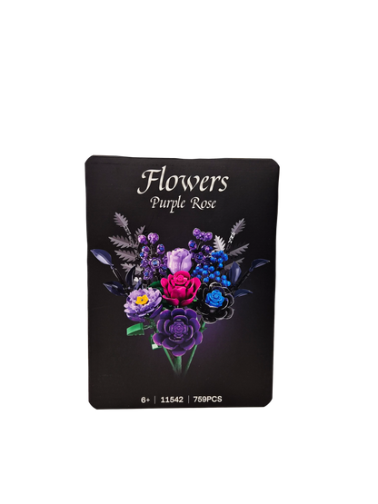 Purple Rose Bouquet 11542 | Klemmbaustein Blumenstrauß