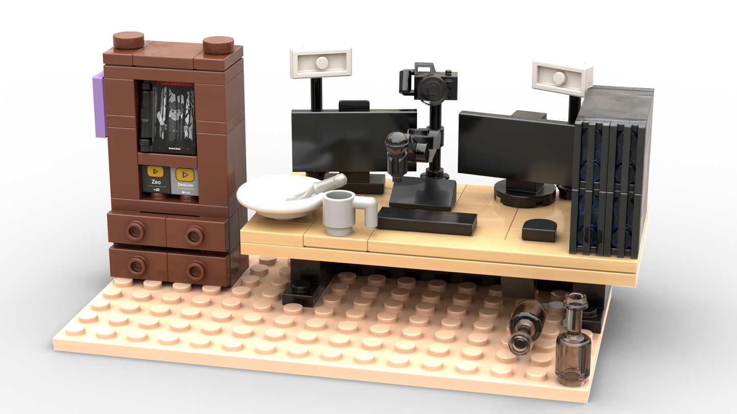 Zeo's Streaming Setup | Detailreiches Klemmbaustein Set für Gamer & Creator