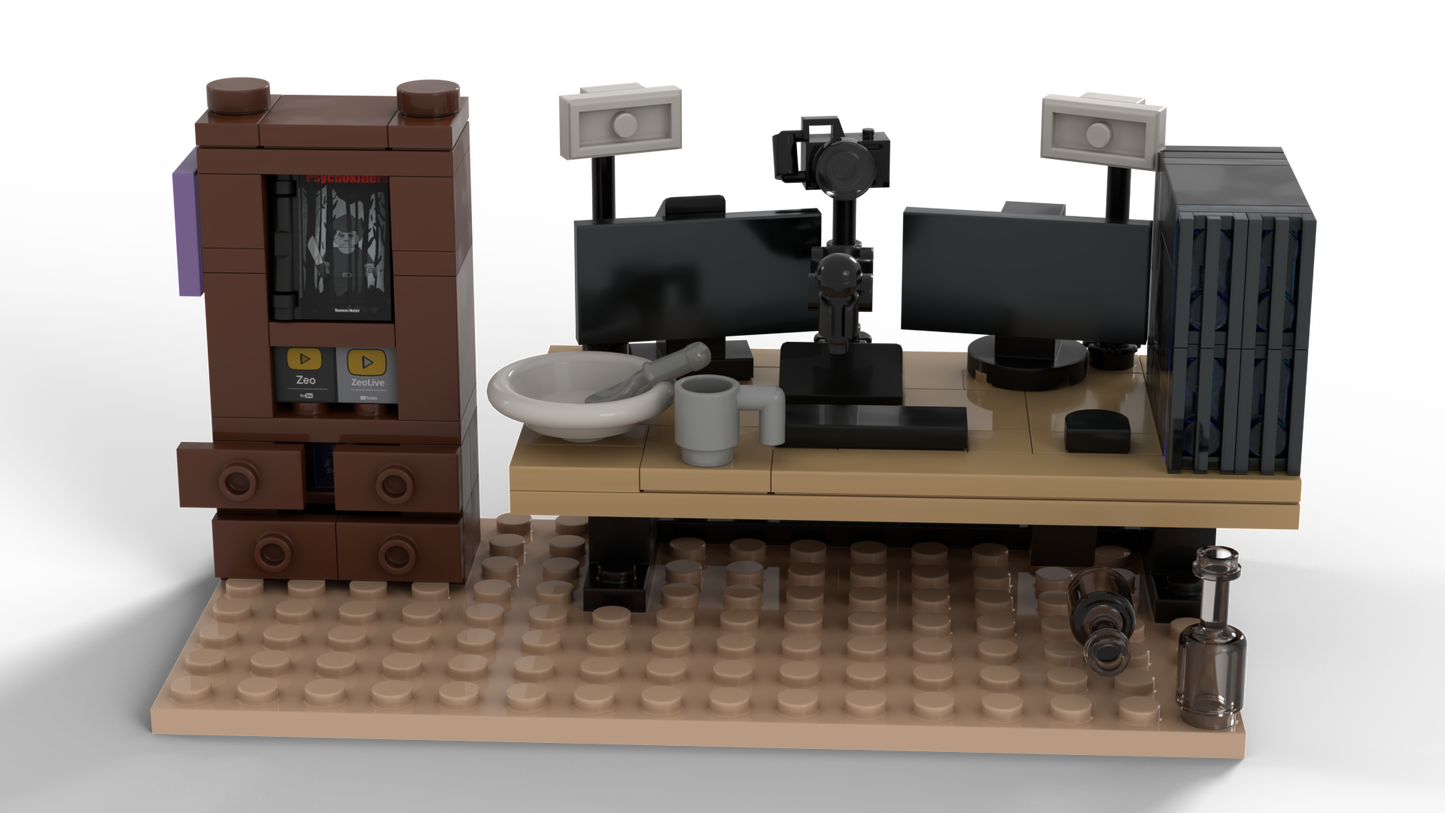 Zeo's Streaming Setup | Detailreiches Klemmbaustein Set für Gamer & Creator