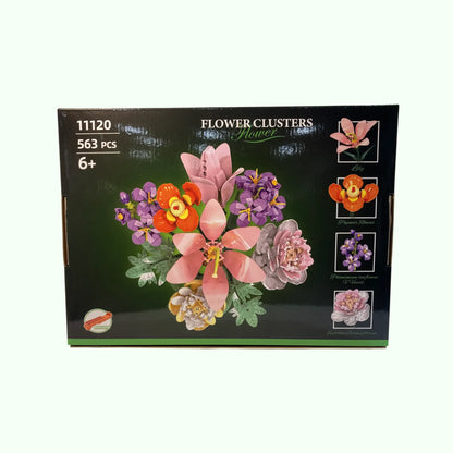 Florales Baustein Set 11120 mit 563 Teilen für einen dekorativen Blumenstrauß zur Gestaltung deiner Wohlfühloase.