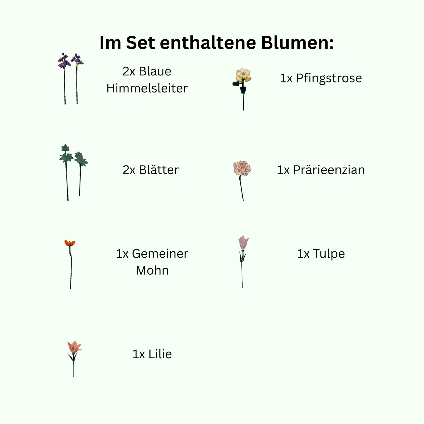 Klemmbaustein Blumenstrauß „Eleganter Floraler Mix" | Set 11120