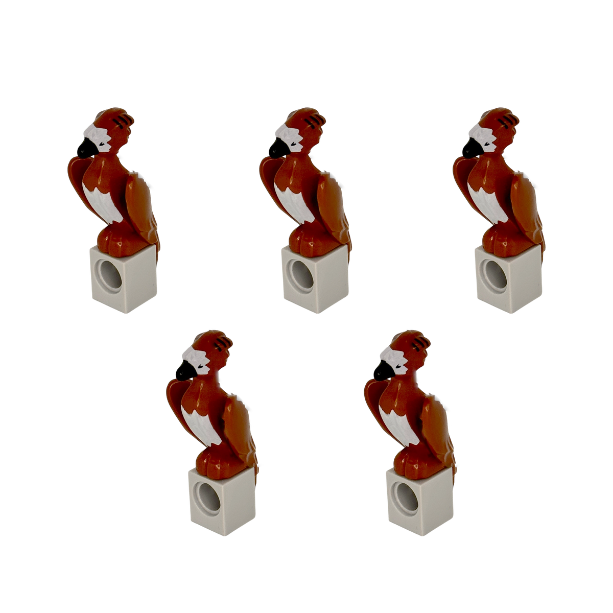 Fünf kleine Bussard Braun- Figuren