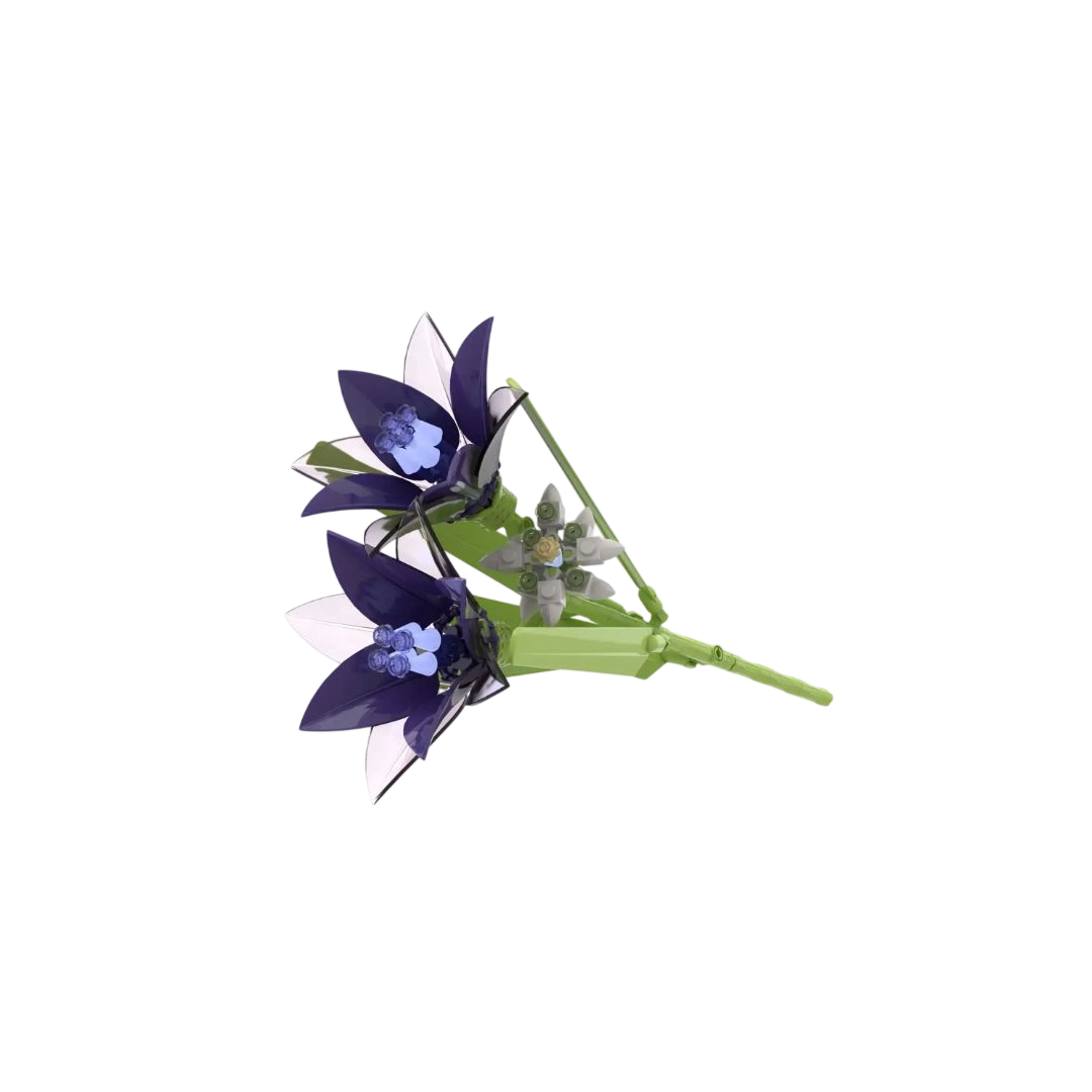 Schwarzer Lotus Klemmbaustein-Blume
