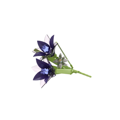 Schwarzer Lotus Klemmbaustein-Blume