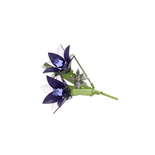 Schwarzer Lotus Klemmbaustein-Blume