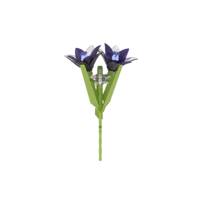 Schwarzer Lotus Klemmbaustein-Blume