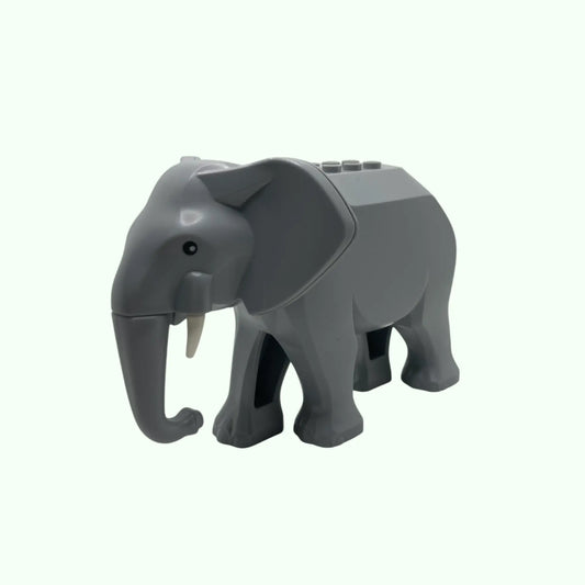 Elefant - Kleiner grauer Elefant aus Klemmbausteinen