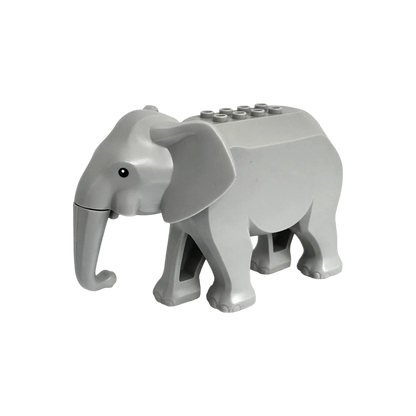 Kleiner grauer Elefant aus Klemmbausteinen