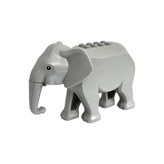 Kleiner grauer Elefant aus Klemmbausteinen