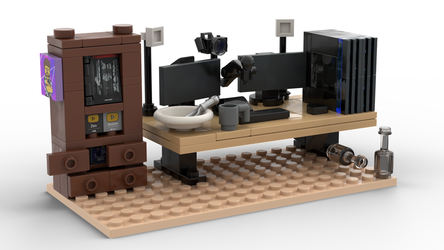 Zeo's Streaming Setup | Detailreiches Klemmbaustein Set für Gamer & Creator