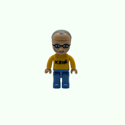 Olli- Minifigur aus Klemmbausteinen