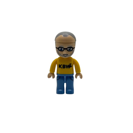 Olli- Minifigur aus Klemmbausteinen