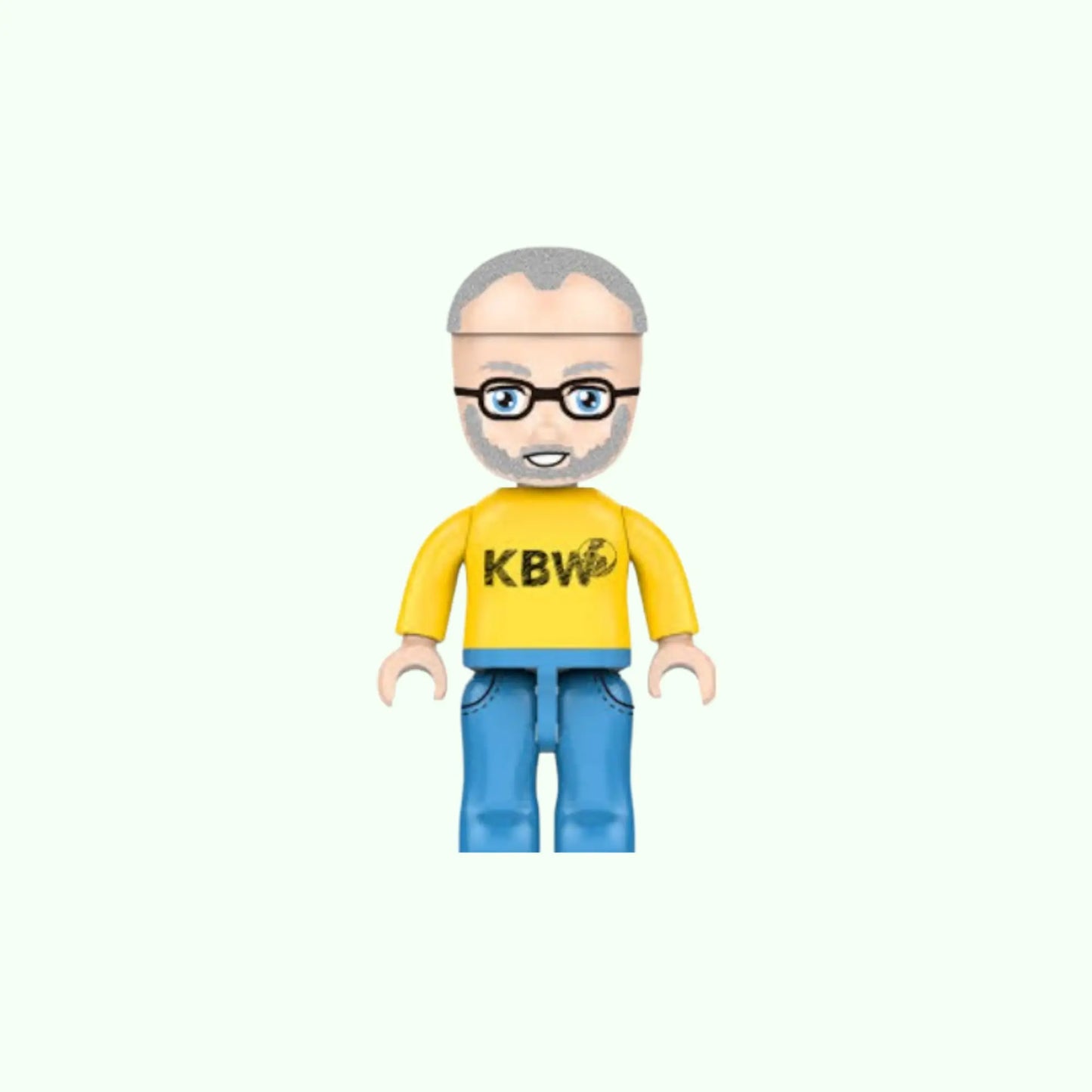 Olli- Minifigur aus Klemmbausteinen