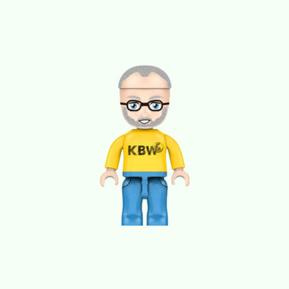 Olli- Minifigur aus Klemmbausteinen