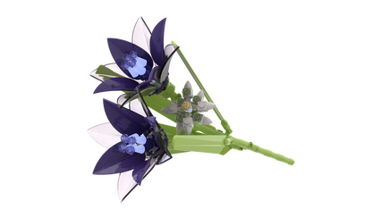 Schwarzer Lotus Klemmbaustein-Blume