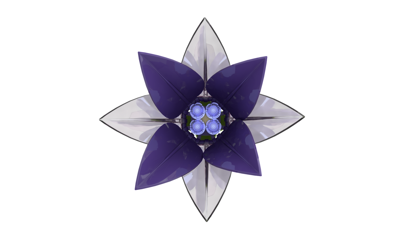 Schwarzer Lotus Klemmbaustein-Blume