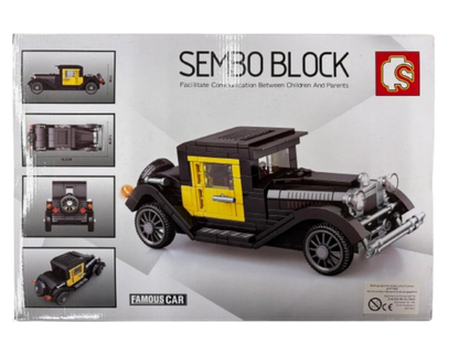 Sembo Block Oldtimer Schwarz / Gelb