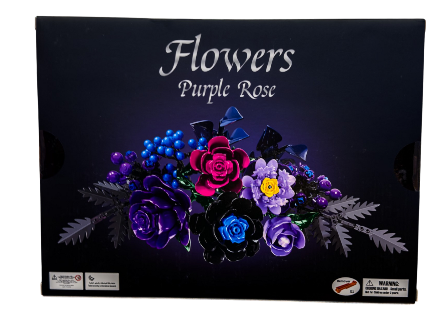 Purple Rose Bouquet 11542 | Klemmbaustein Blumenstrauß