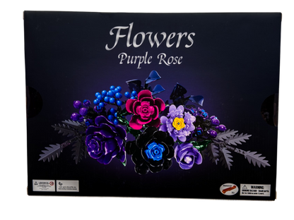Purple Rose Bouquet 11542 | Klemmbaustein Blumenstrauß