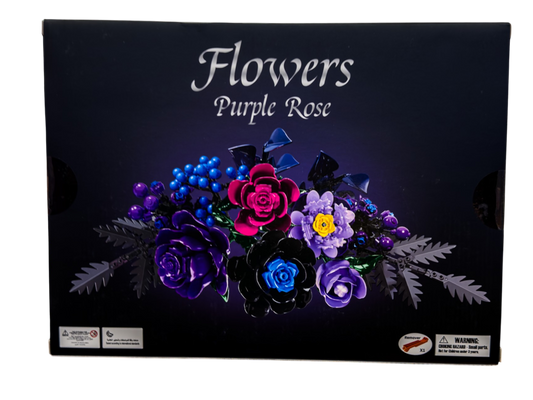Purple Rose Bouquet 11542 | Klemmbaustein Blumenstrauß