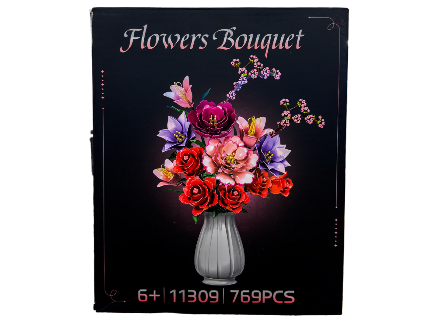 Blumenstrauß Klemmbaustein-Set | Dekoratives Blumen-Modell