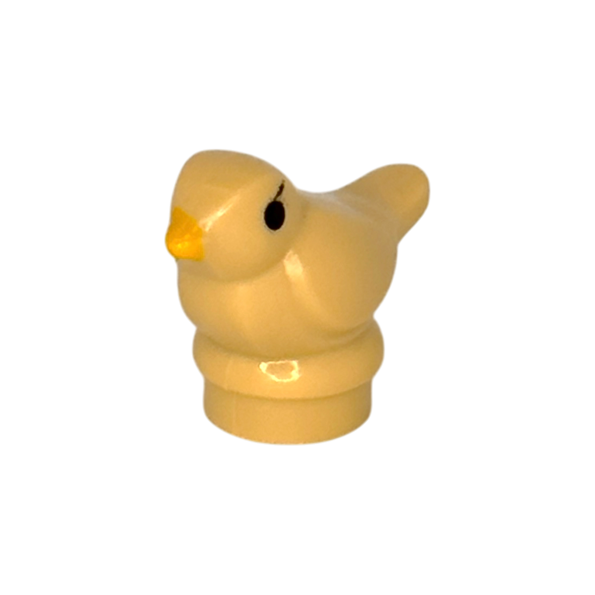 Vogel in der Farbe beige in Minitaturform