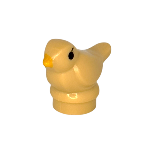 Vogel in der Farbe beige in Minitaturform