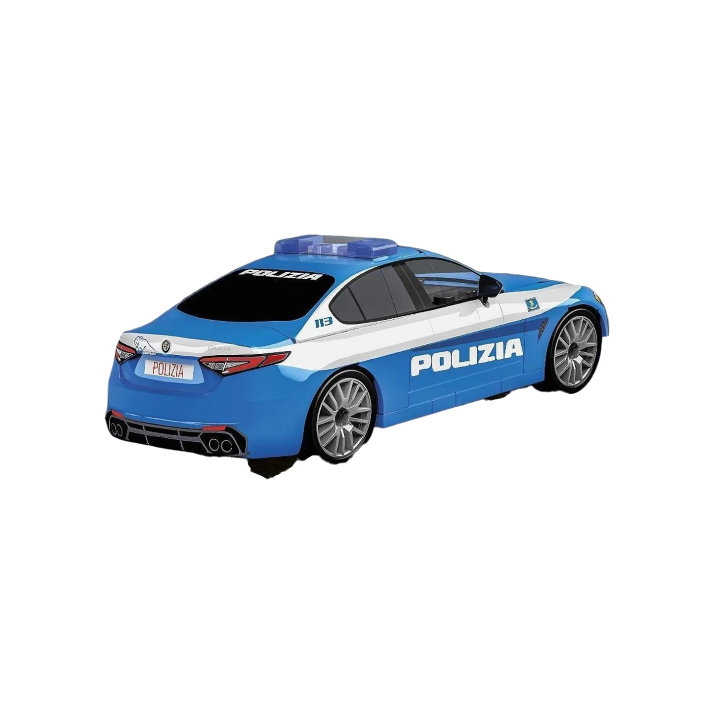 Giulia Quadrifoglio Polizia mit 93 Klemmbausteinen